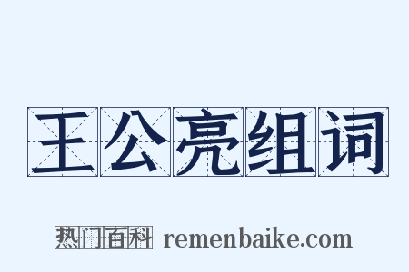 王公亮组词是什么意思的图片